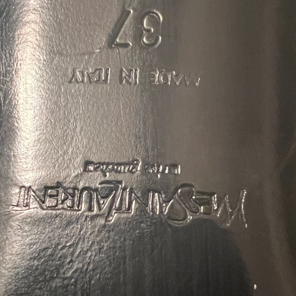 Yves Saint Laurent Black Pumps with Gold Detail - Picture 5 of 7